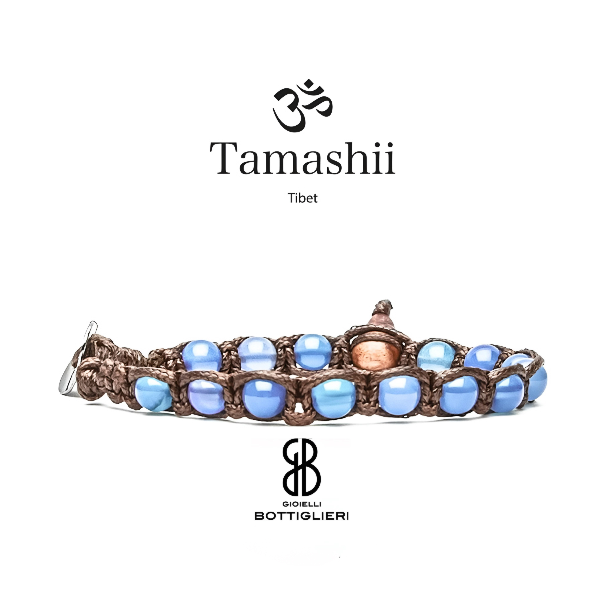 bracciale unisex agata blu